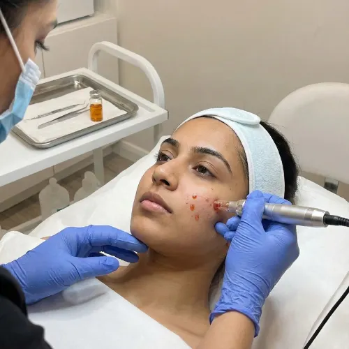 Candidate for Vampire Facial Treatment