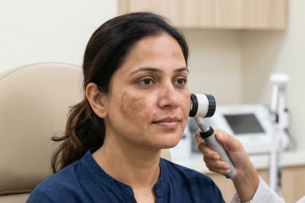 Hormonal Discoloration (Melasma-Related Patches)