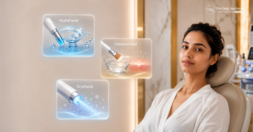 HydraFacial vs Chemical Peel vs Cryofacial Which Skin Rejuvenation Treatment Is Right for You
